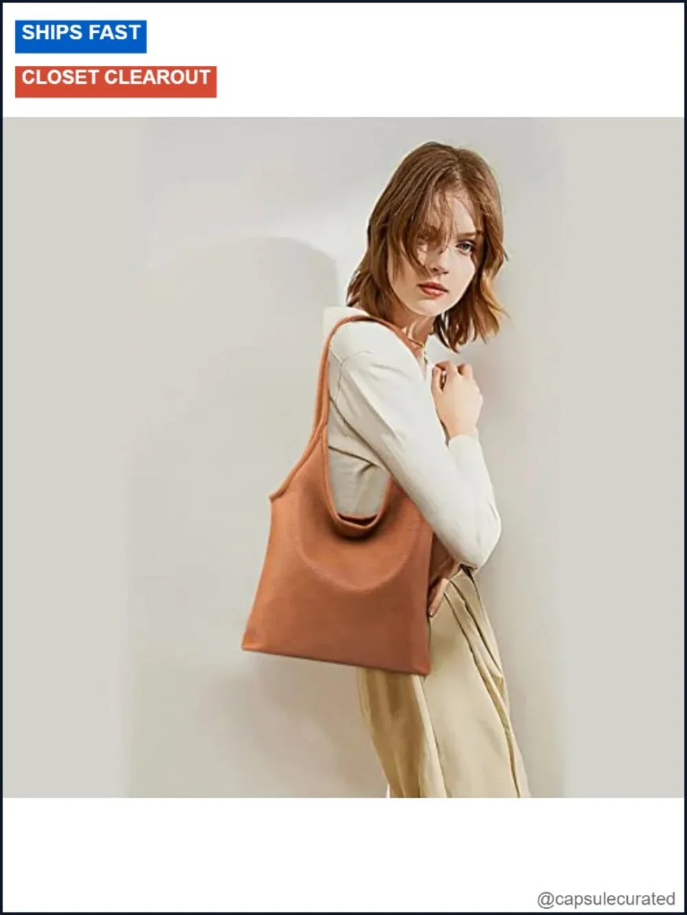 Soft Vegan Leather Slouchy Hobo Bag Women Shoulder Purse Top Handle Handbag